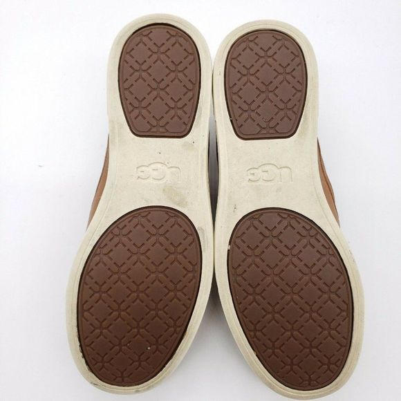 UGG Fierce Women's Slip On Flats 7 Brown Leather Loafers Sneakers Comfort Shoes - Picture 7 of 9